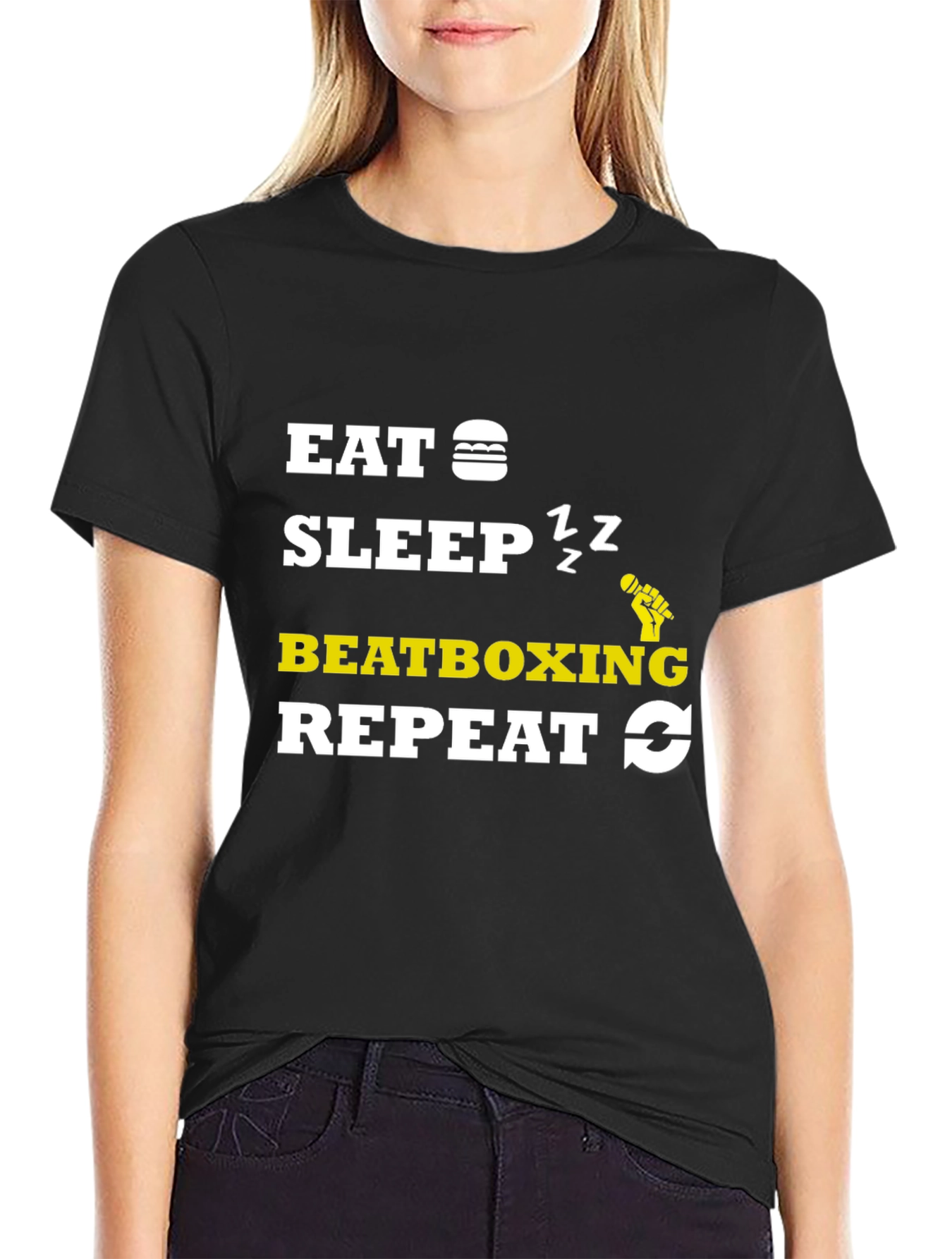 Eat Sleep Beatboxing Repeat Graphic Tee