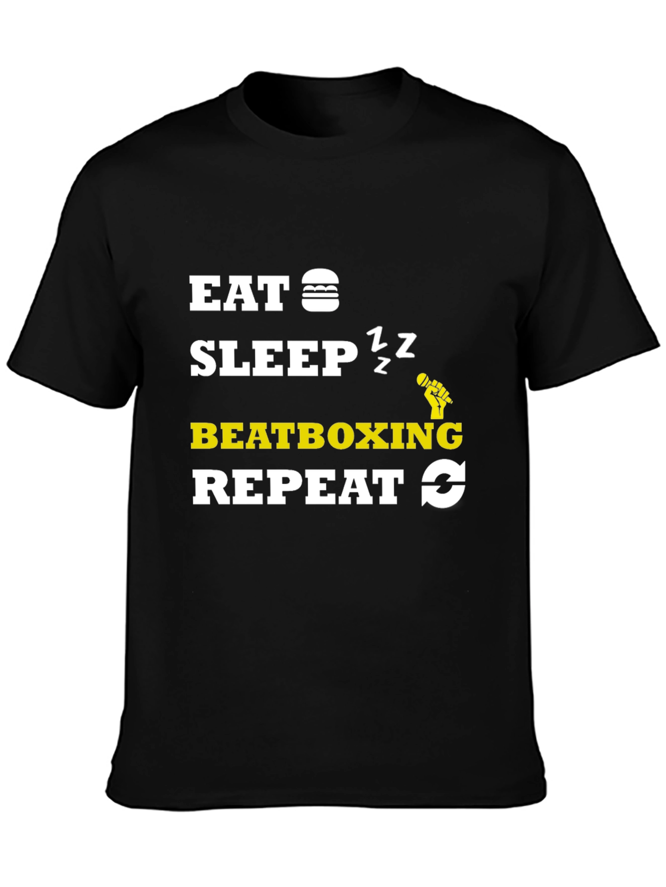 Eat Sleep Beatboxing Repeat Graphic Tee