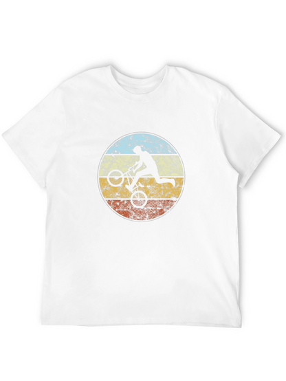 Retro BMX Rider Graphic Tee - Black