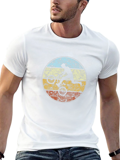 Retro BMX Rider Graphic Tee - Black