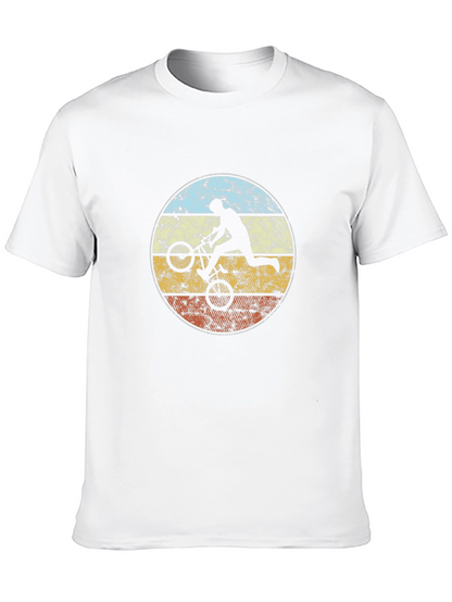Retro BMX Rider Graphic Tee - Black