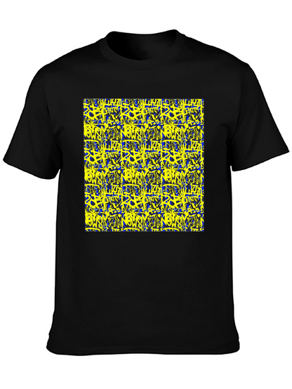 Bold Graffiti Graphic Black T-Shirt for Men