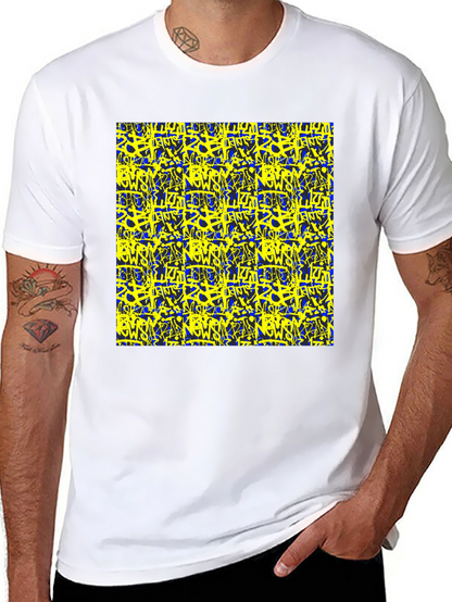 Bold Graffiti Graphic Black T-Shirt for Men