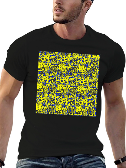 Bold Graffiti Graphic Black T-Shirt for Men