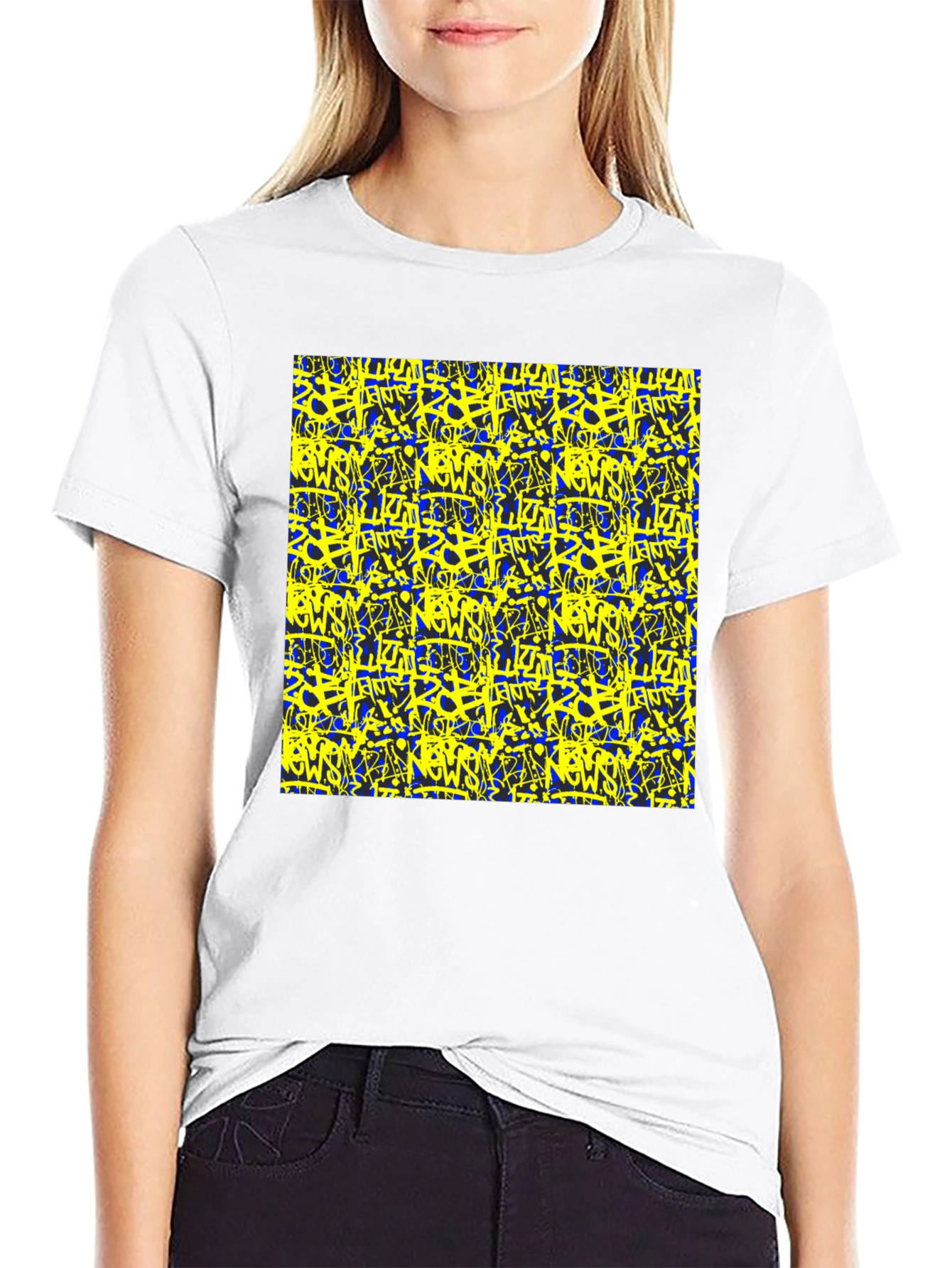 Bold Graffiti Graphic Black T-Shirt for Men
