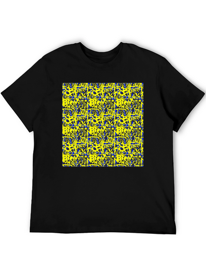 Bold Graffiti Graphic Black T-Shirt for Men