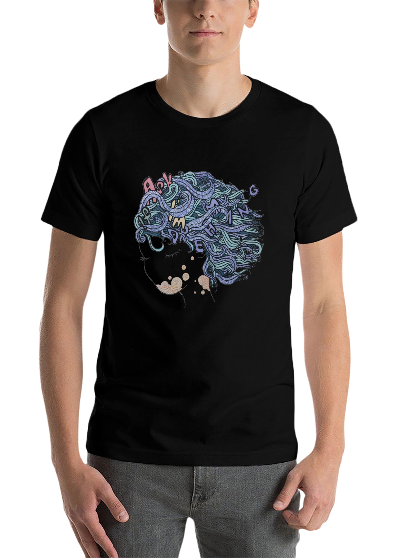 Abstract Hair Tee - Ask Me Anything