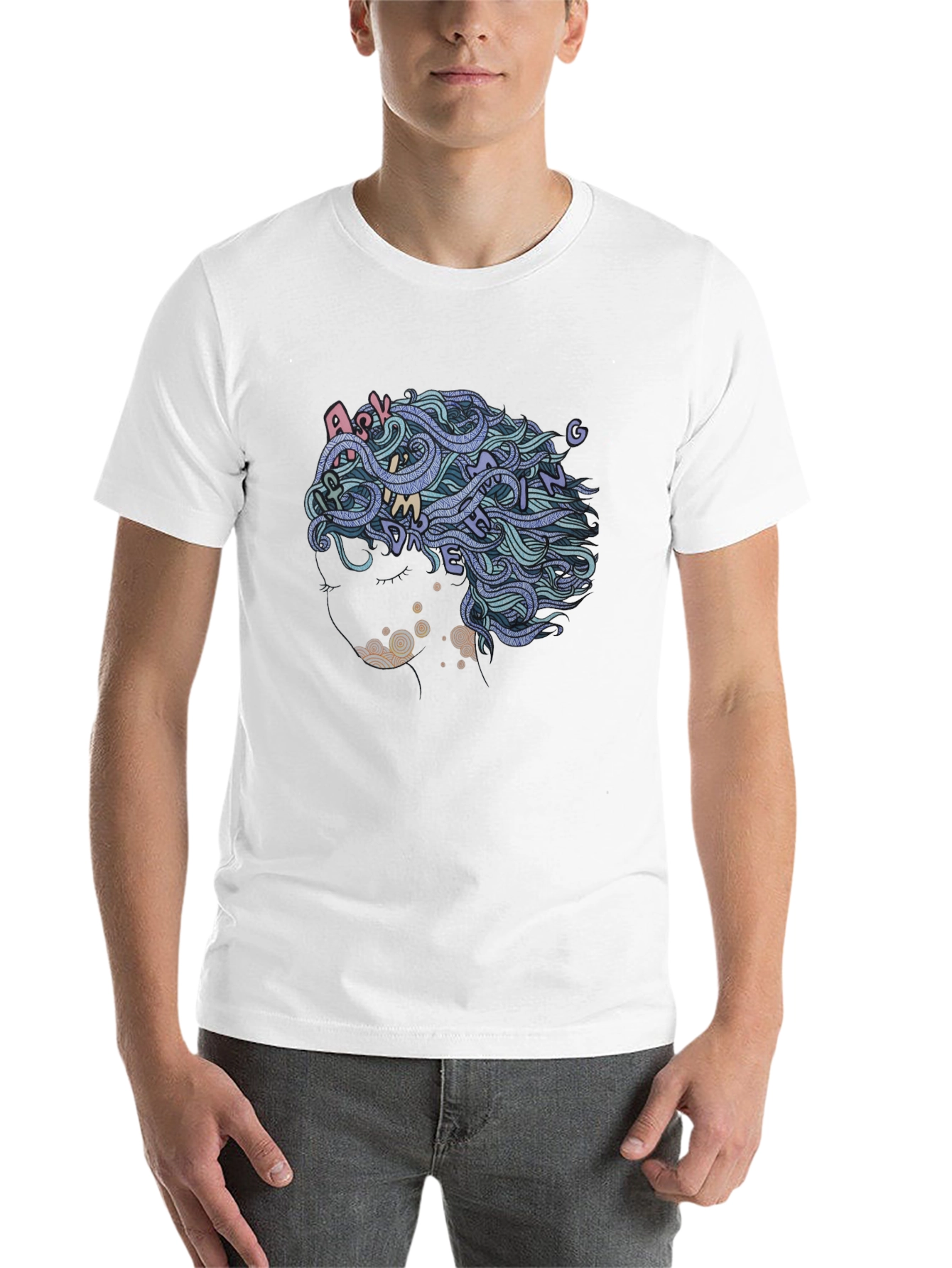 Abstract Hair Tee - Ask Me Anything