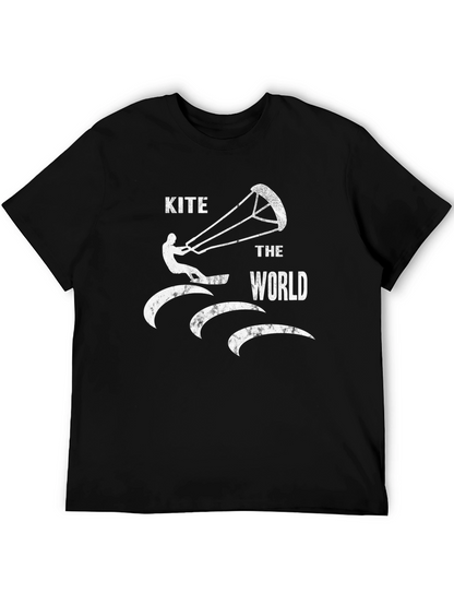 Kite the World T-Shirt - Black Graphic Tee