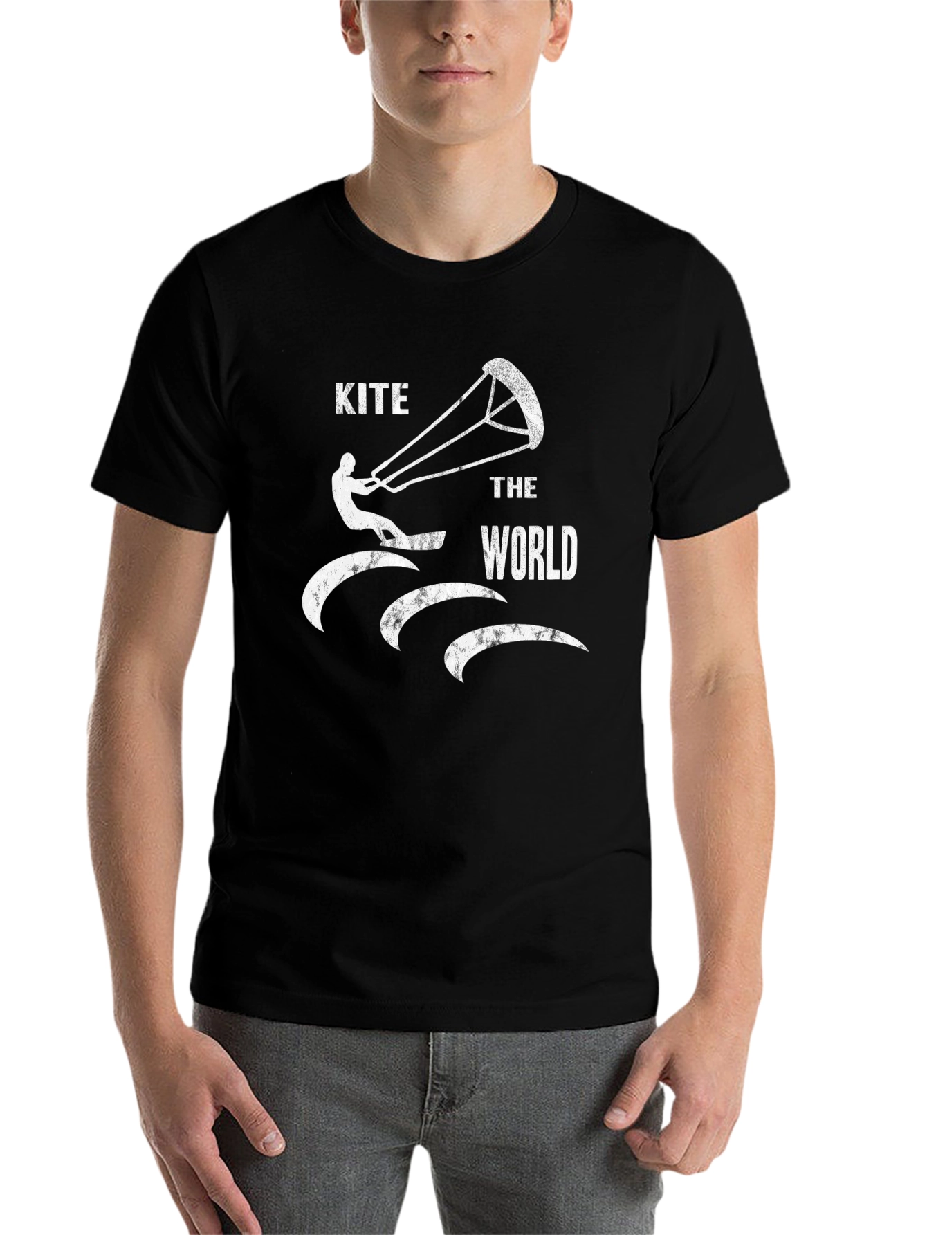 Kite the World T-Shirt - Black Graphic Tee