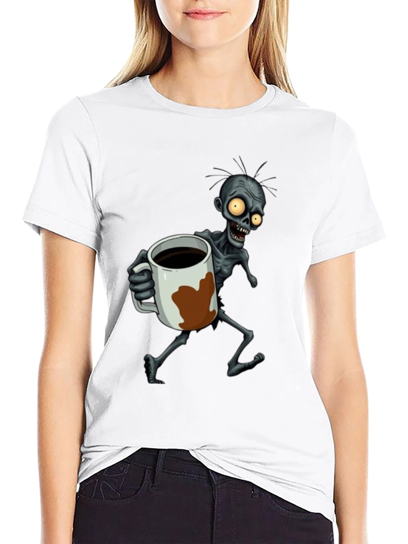 Zombie Coffee Lover Graphic T-Shirt