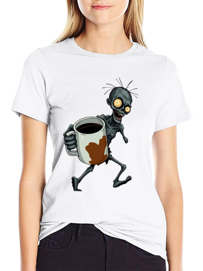 Zombie Coffee Lover Graphic T-Shirt