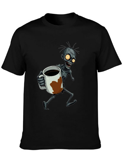 Zombie Coffee Lover Graphic T-Shirt