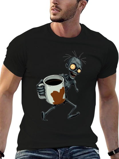 Zombie Coffee Lover Graphic T-Shirt