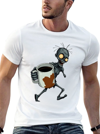 Zombie Coffee Lover Graphic T-Shirt