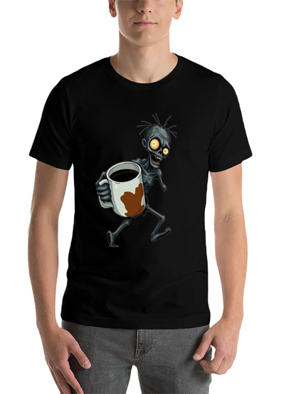 Zombie Coffee Lover Graphic T-Shirt