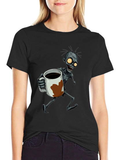 Zombie Coffee Lover Graphic T-Shirt