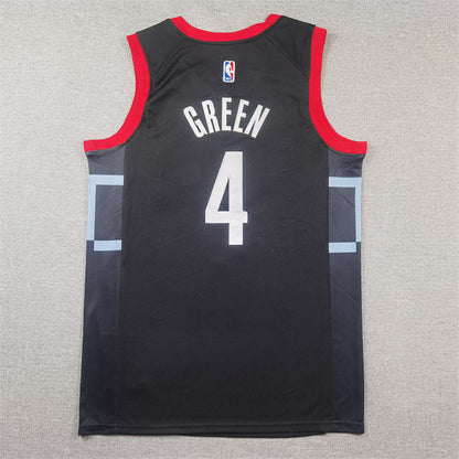 Men's Houston Rockets Jalen Green #4 Black Swingman Jerseys - Statement Edition
