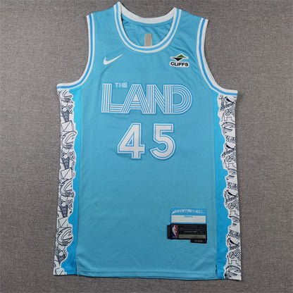 Men's Cleveland Cavaliers Donovan Mitchell #45 Light Blue 2024/25 Swingman Jerseys - City Edition