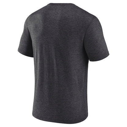 Men's Florida Panthers Fanatics Heather Charcoal 2025 Stanley Cup Playoffs Crossbar Tri-Blend T-Shirt