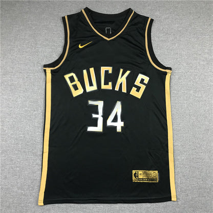 Men's Milwaukee Bucks Giannis Antetokounmpo #34 Black Swingman Jerseys