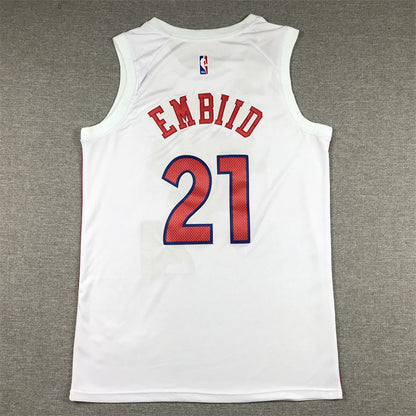 Men's Philadelphia 76ers Joel Embiid #21 White 2022/23 Swingman Jerseys - City Edition