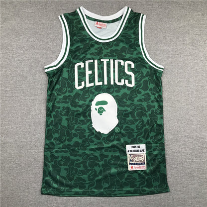 Men's Boston Celtics Bape Mitchell & Ness #93 NBA Green Player Jerseys