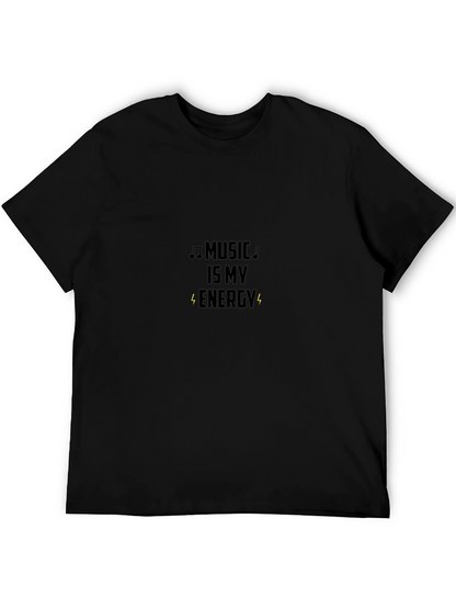 Music is My Energy Black T-Shirt