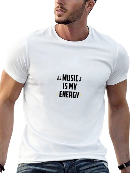 Music is My Energy Black T-Shirt