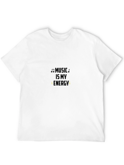 Music is My Energy Black T-Shirt