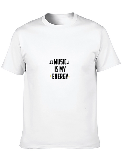 Music is My Energy Black T-Shirt