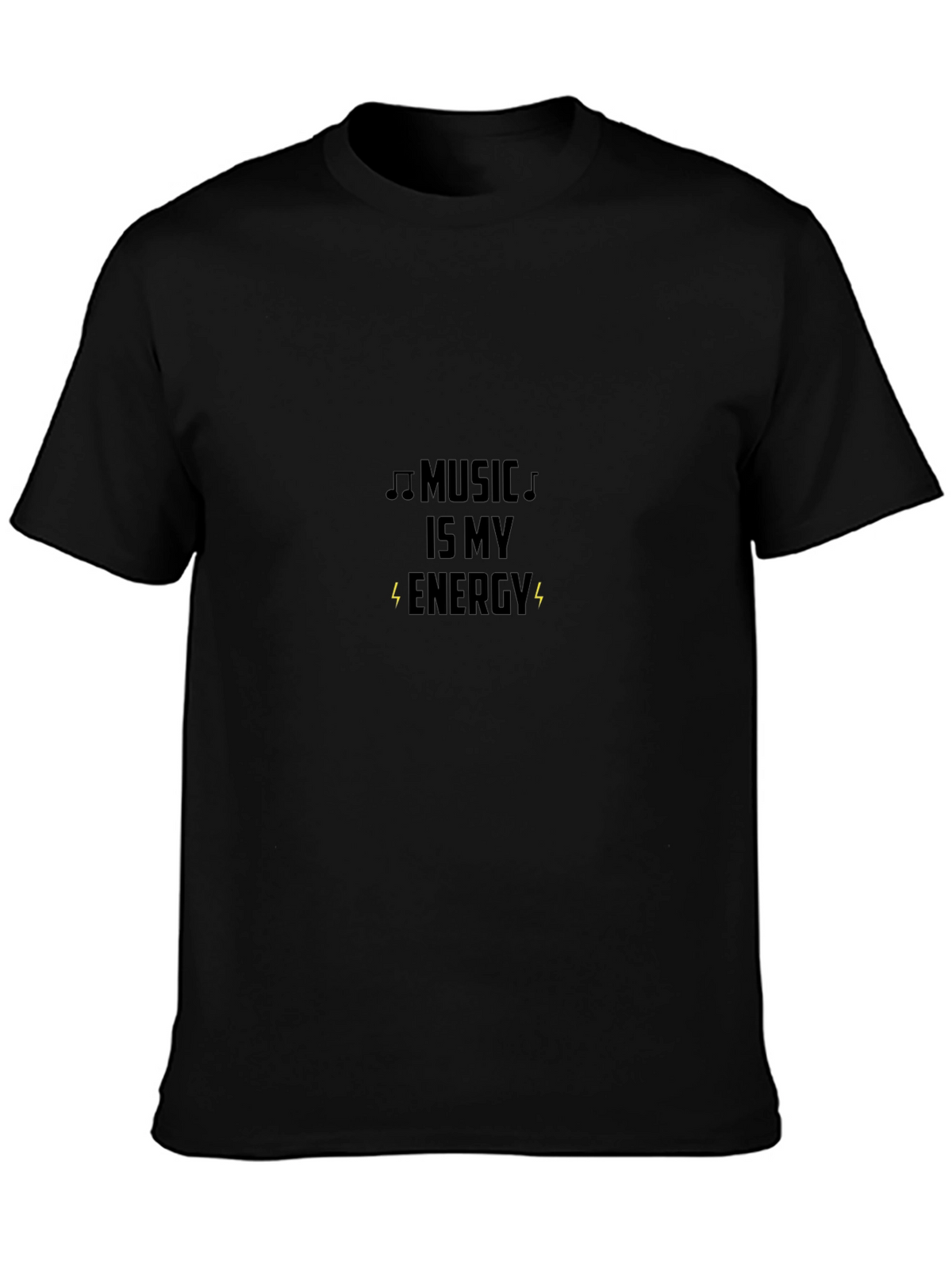 Music is My Energy Black T-Shirt
