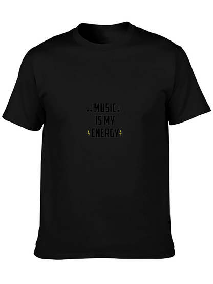 Music is My Energy Black T-Shirt