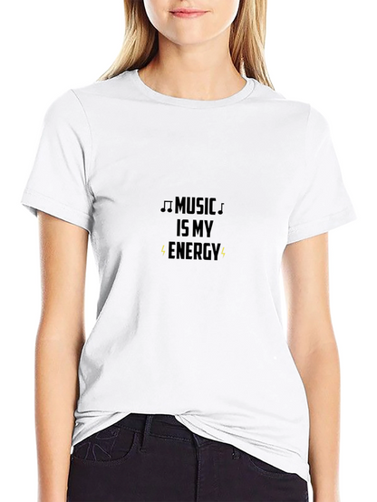 Music is My Energy Black T-Shirt