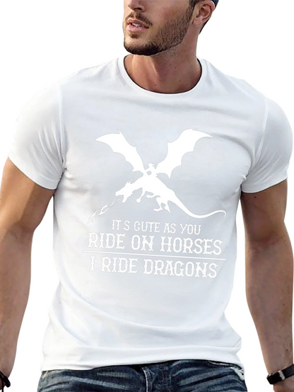 I Ride Dragons T-Shirt - Fantasy Graphic Tee