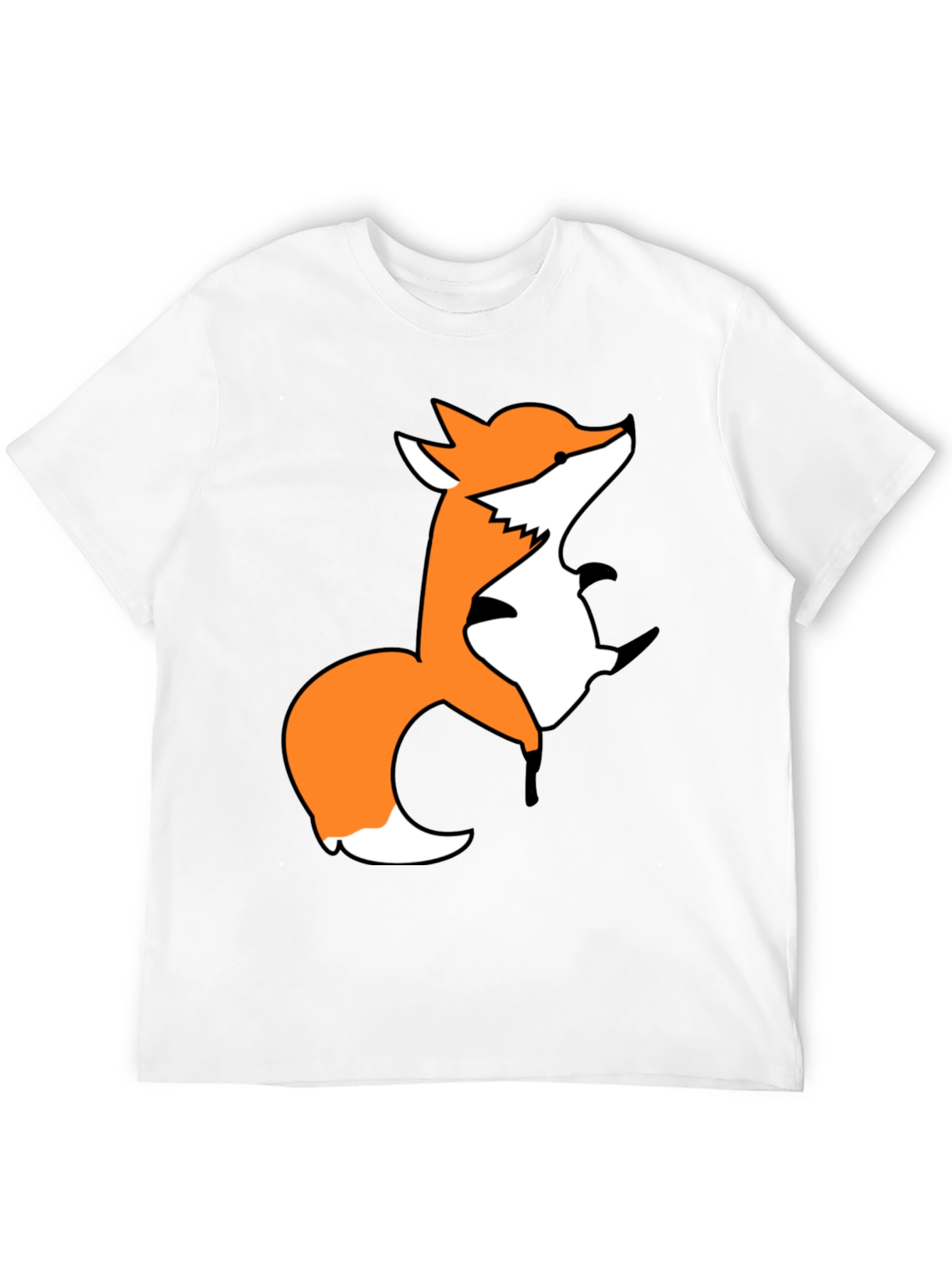 Fox Graphic Print Black T-Shirt