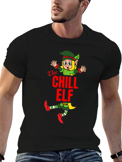 Chill Elf Graphic T-Shirt - Holiday Cheer
