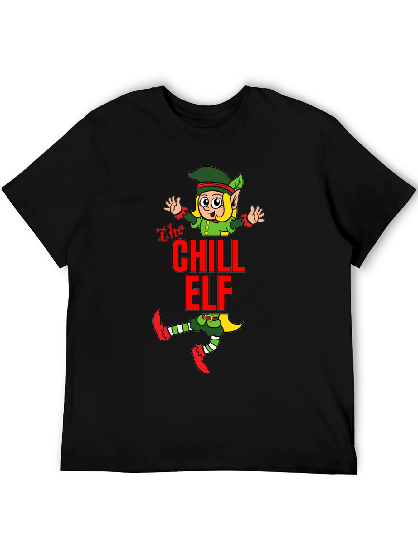 Chill Elf Graphic T-Shirt - Holiday Cheer