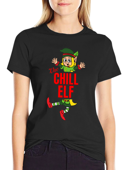 Chill Elf Graphic T-Shirt - Holiday Cheer