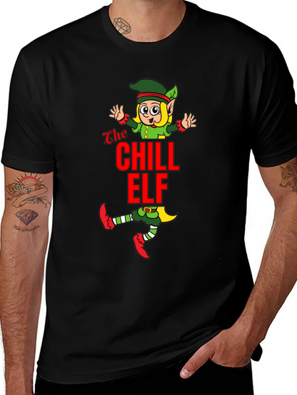 Chill Elf Graphic T-Shirt - Holiday Cheer