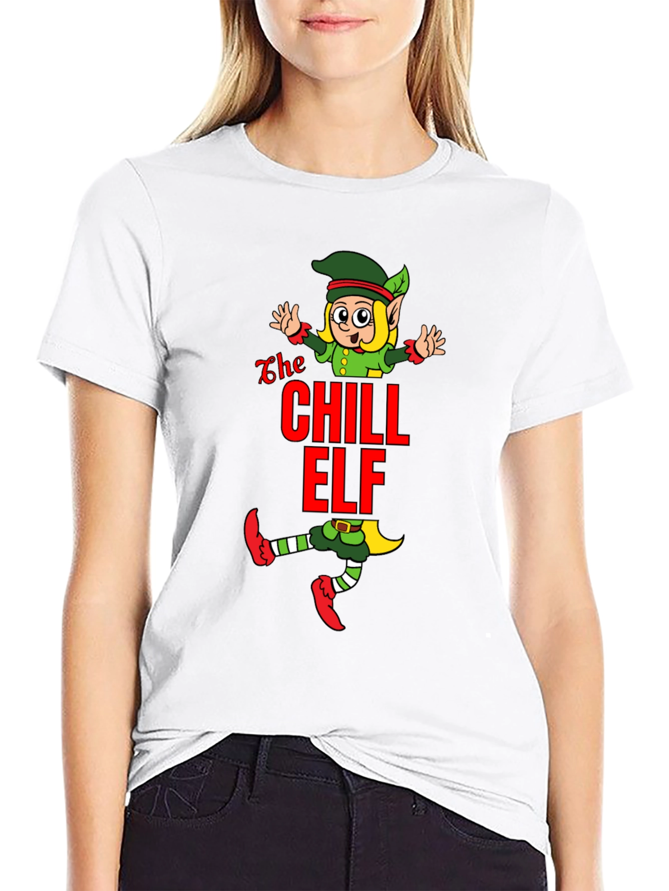 Chill Elf Graphic T-Shirt - Holiday Cheer