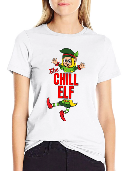 Chill Elf Graphic T-Shirt - Holiday Cheer