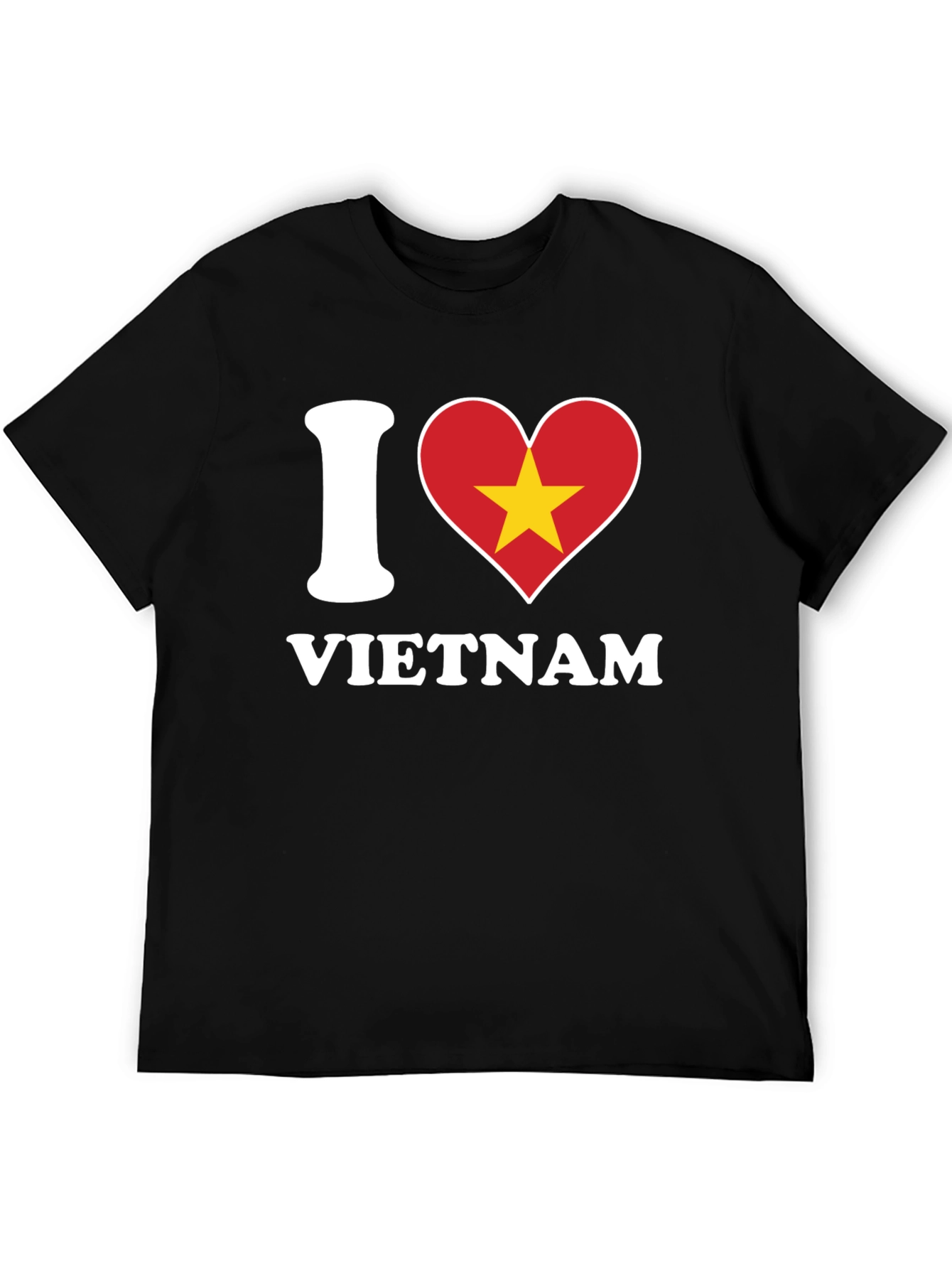 I Love Vietnam T-Shirt - Black Cotton Graphic Tee