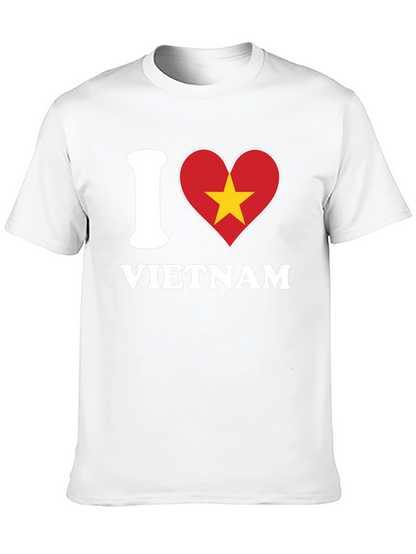 I Love Vietnam T-Shirt - Black Cotton Graphic Tee