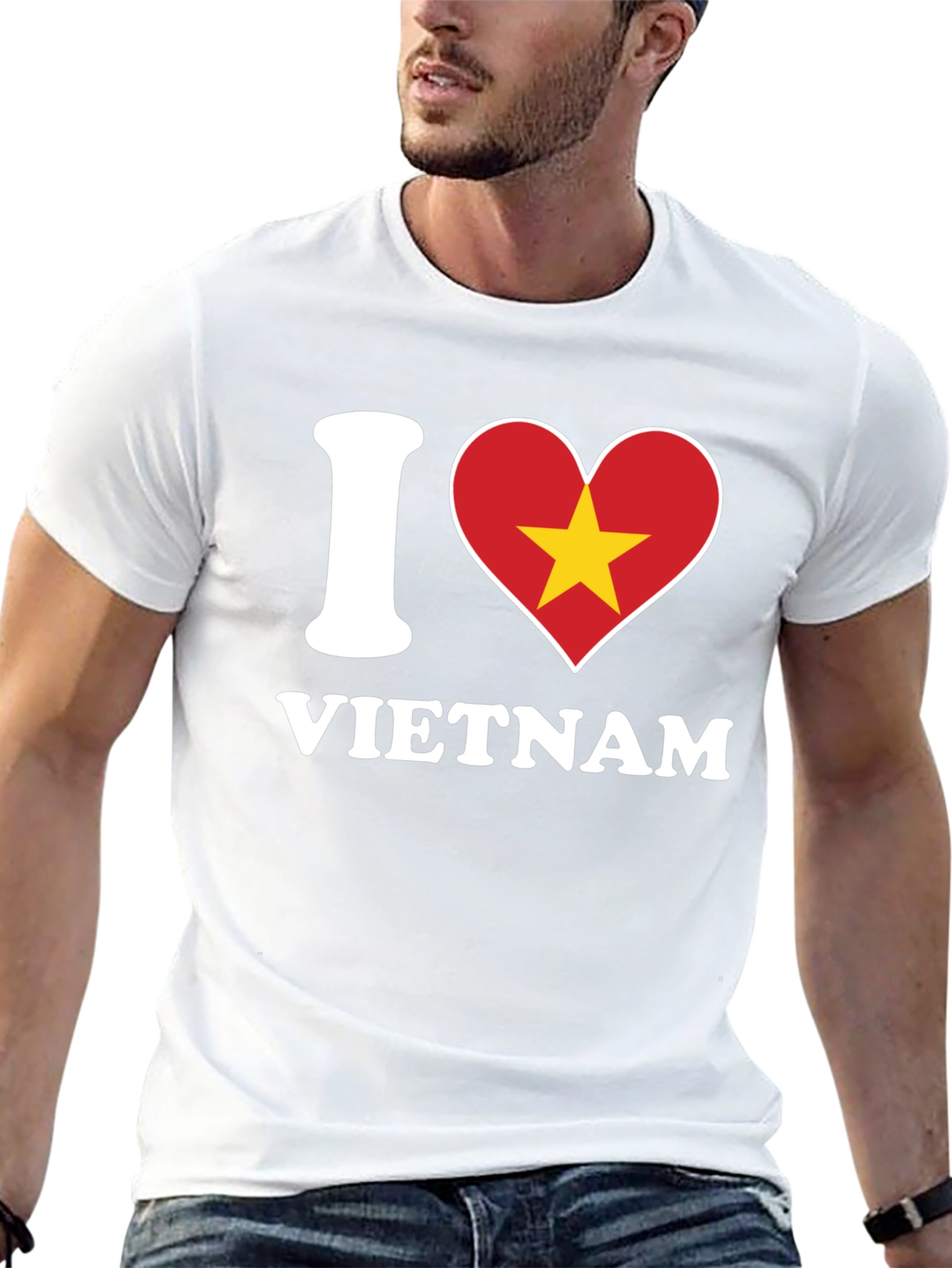 I Love Vietnam T-Shirt - Black Cotton Graphic Tee