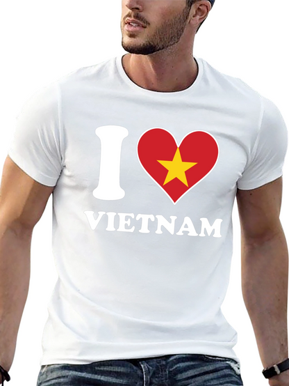 I Love Vietnam T-Shirt - Black Cotton Graphic Tee