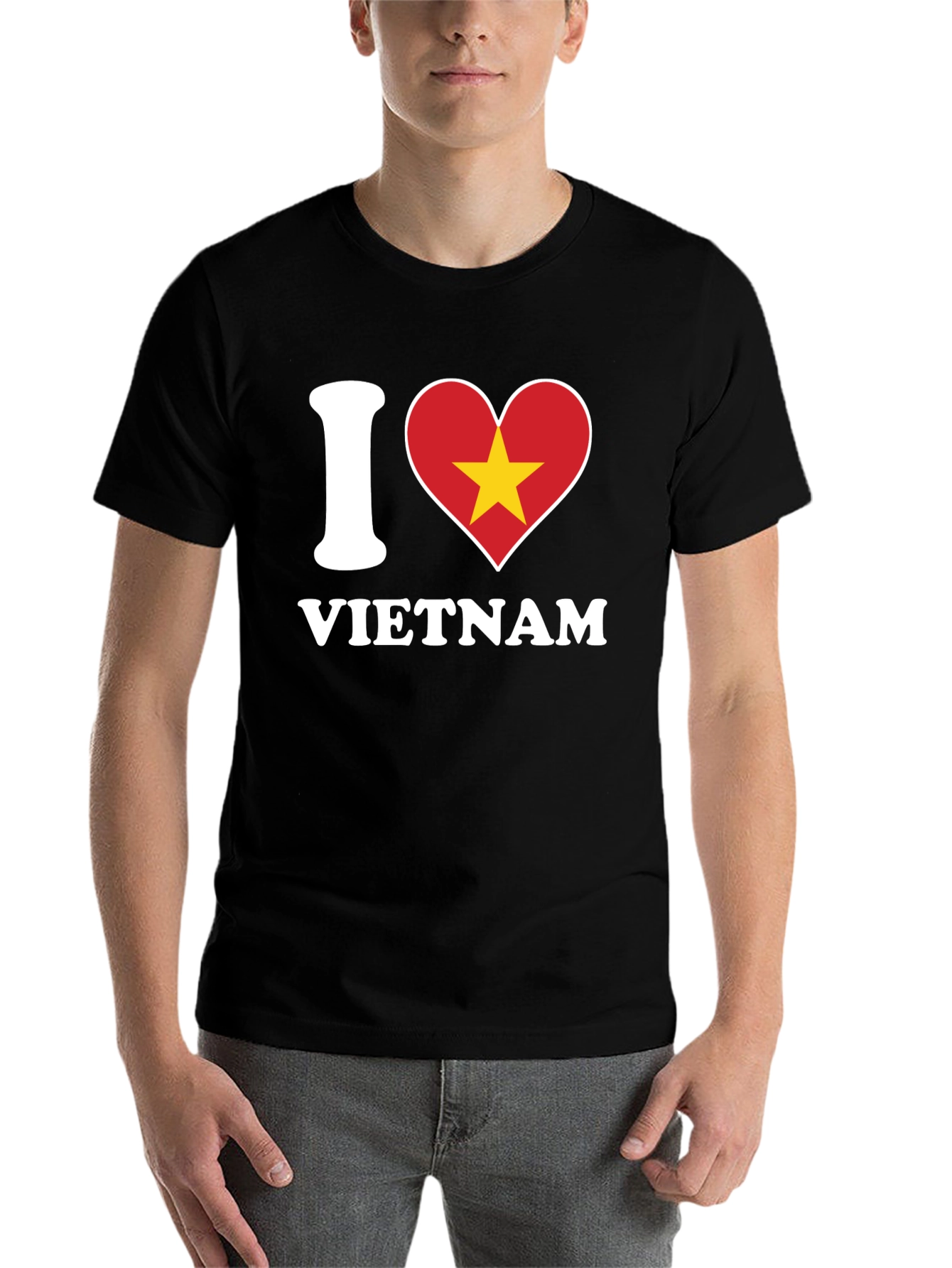 I Love Vietnam T-Shirt - Black Cotton Graphic Tee