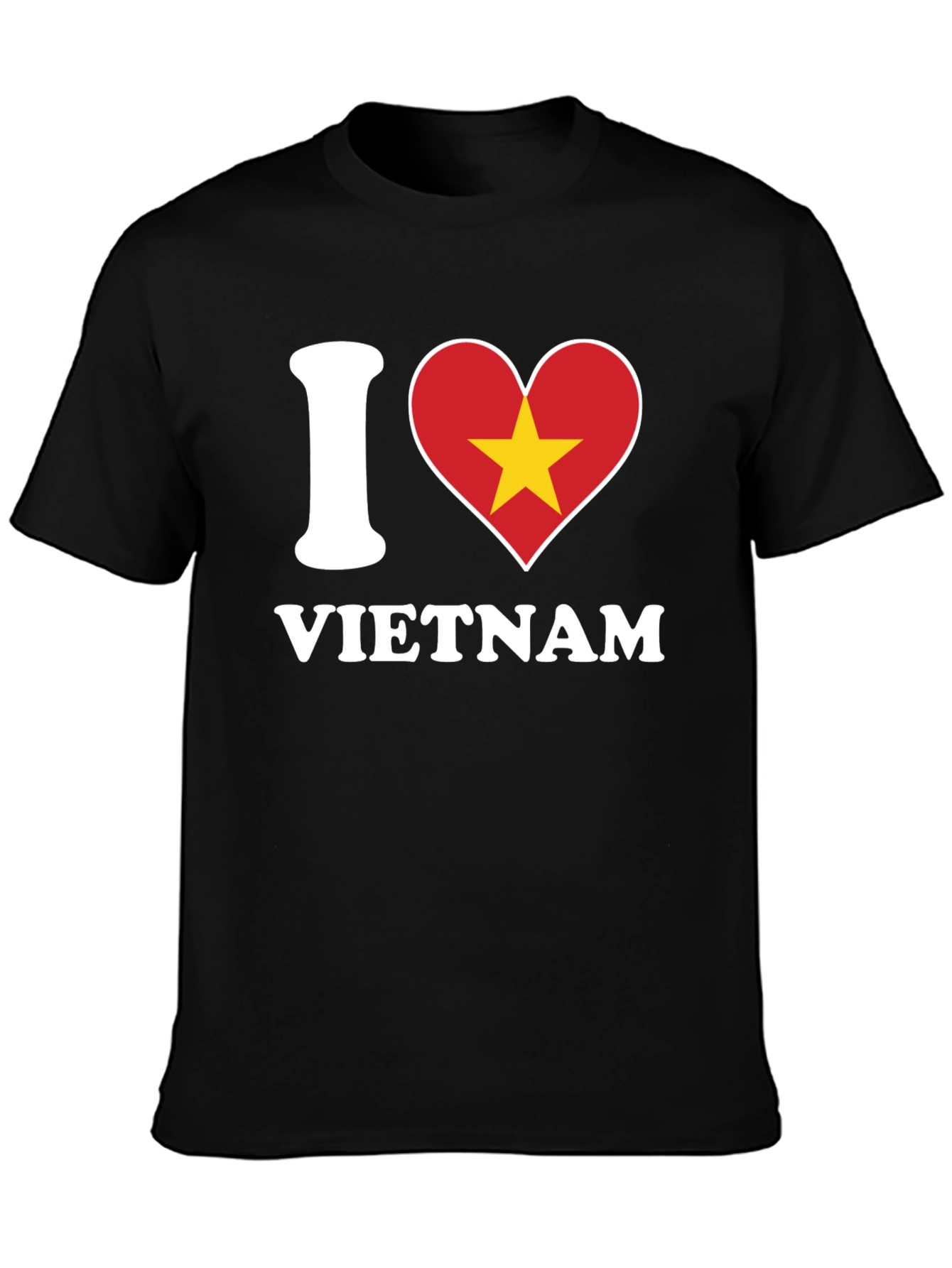I Love Vietnam T-Shirt - Black Cotton Graphic Tee