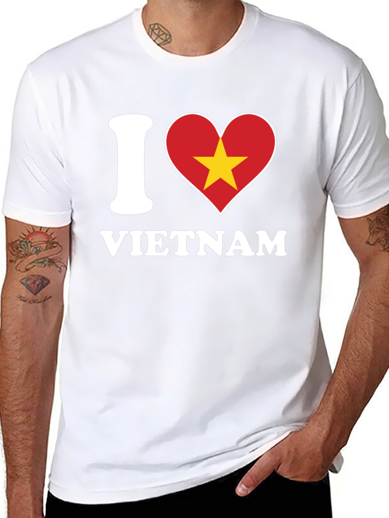 I Love Vietnam T-Shirt - Black Cotton Graphic Tee