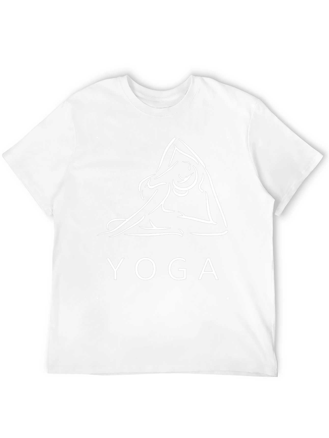 Yoga Pose Graphic Tee - Black Cotton Comfort